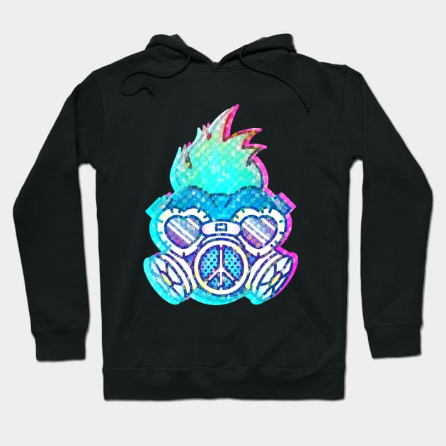 Punky Gas Mask - Sparkle Ed. Hoodie by JPenfieldDesigns